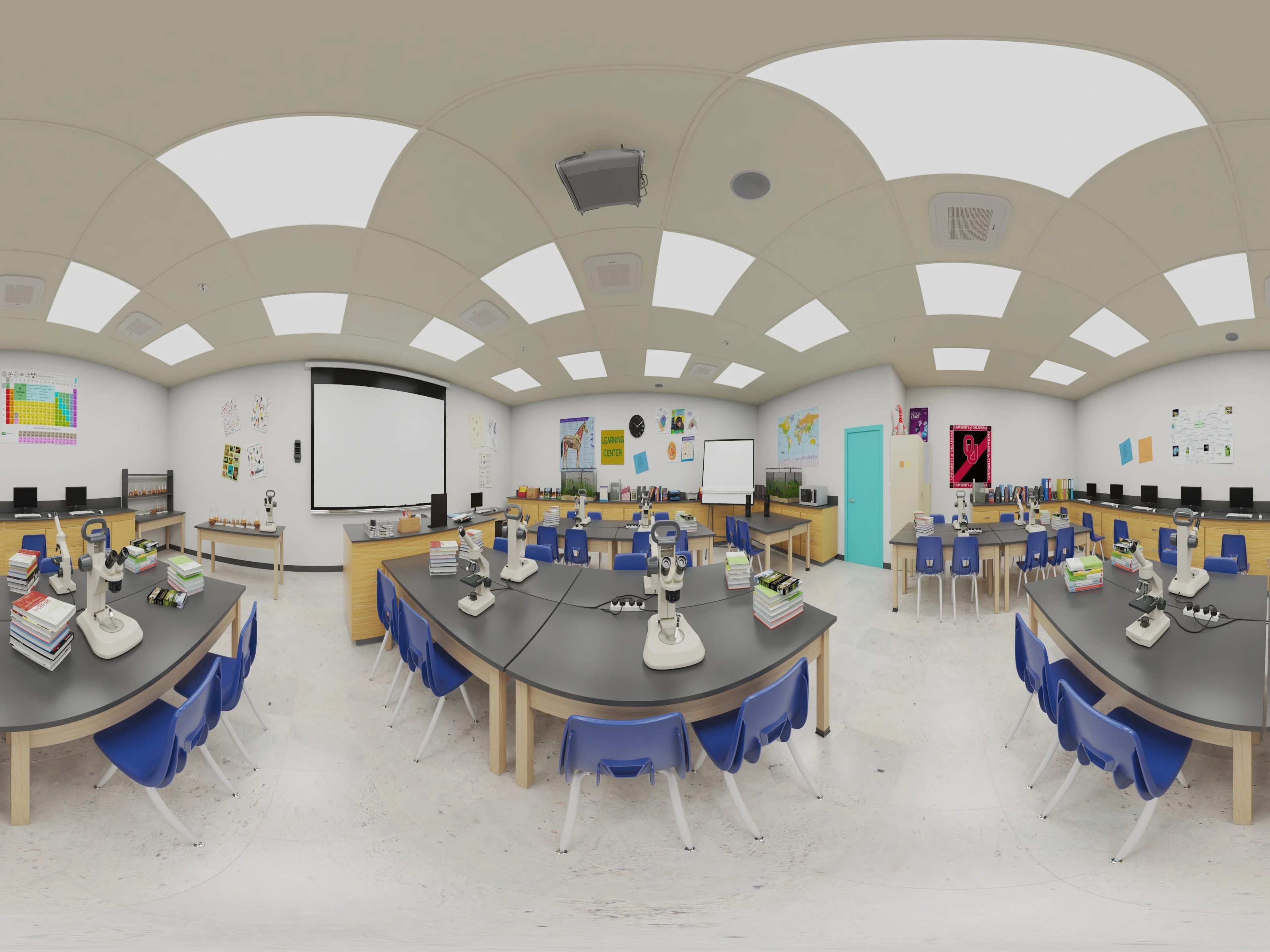 Detail School Science Laboratory Interior Architecture 3D Model_012